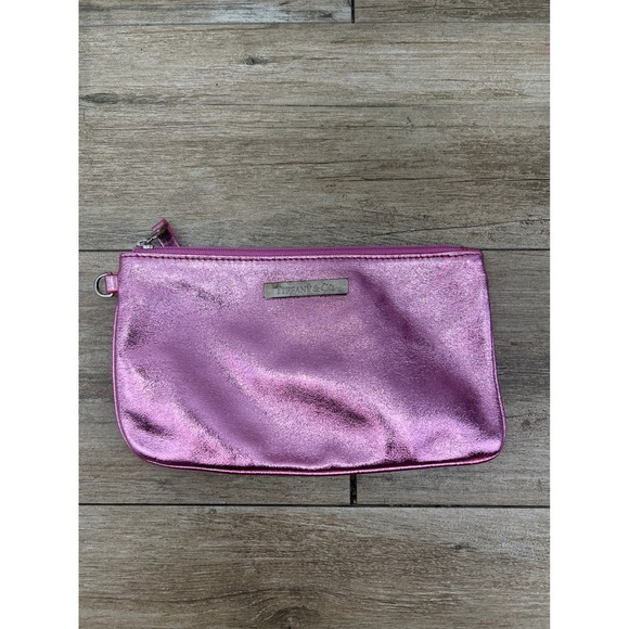 Tiffany & Co. Suede Leather Bucket Bag Pink‎ Metallic Trim Designer Tote - Picture 12 of 15